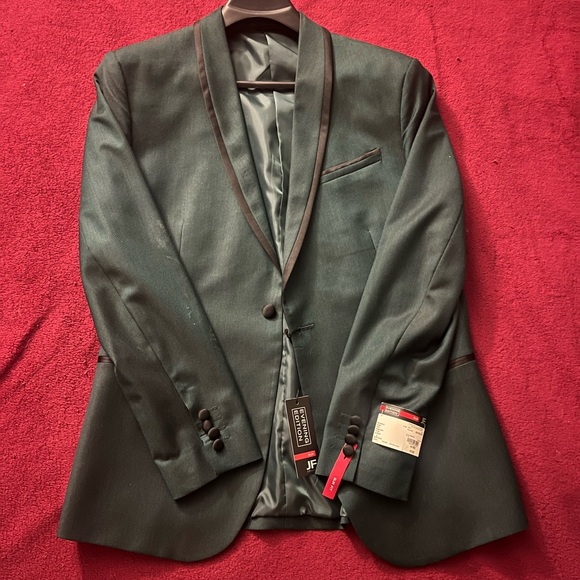 jf j.ferrar Men's Teal Blazer